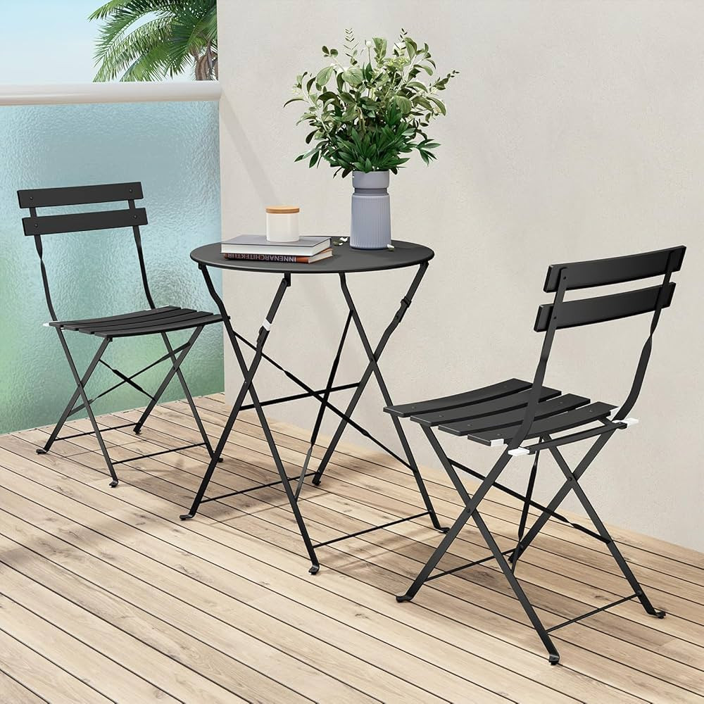 Grand Patio Premium Frame Patio Bistro Set, Folding Outdoor Patio Furniture Sets, 3 Piece Patio S... | Amazon (US)