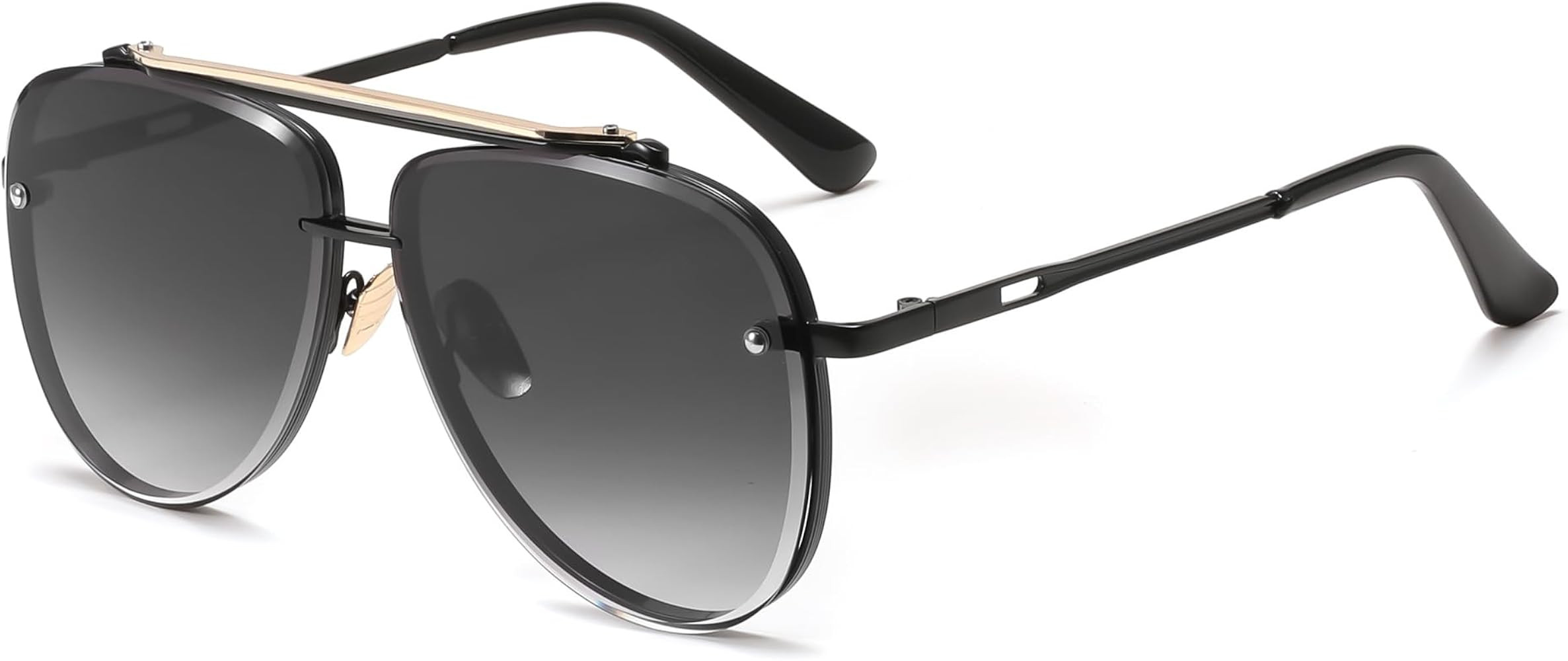 FEISEDY Oversized Aviator Sunglasses for Men Women Vintage Sun Glasses Metal Frame Gradient Shade... | Amazon (US)