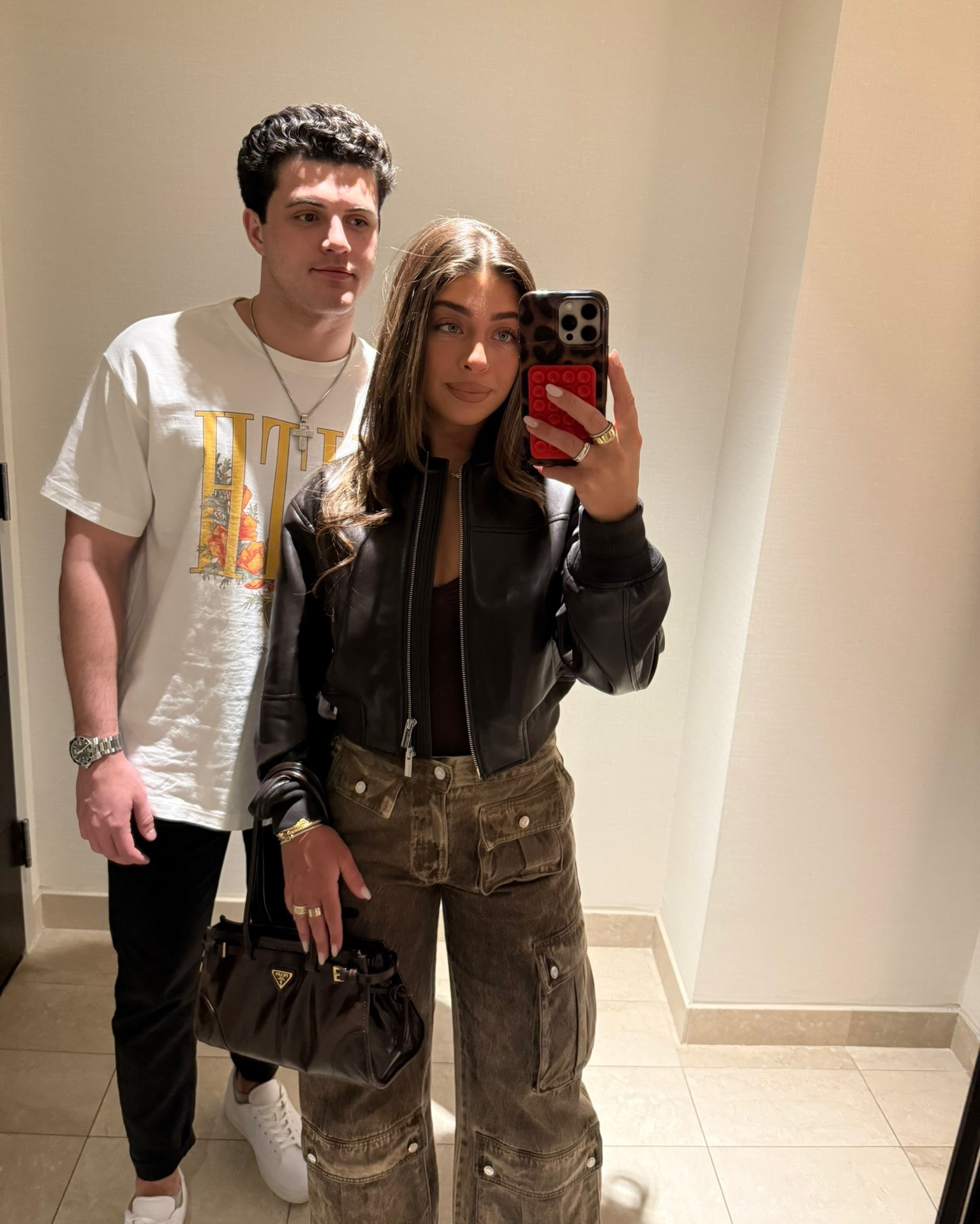 these brown cargo pants paired with my Aritzia bomber jacket make the perfect date night look!

#LTKStyleTip #LTKItBag