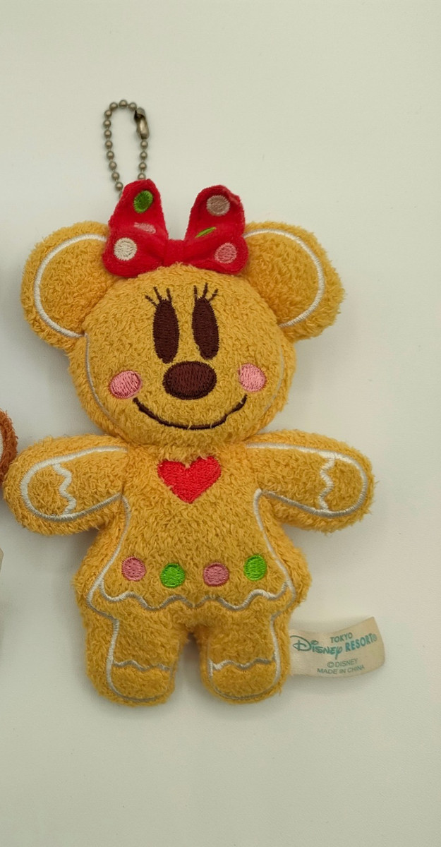 MinnieMouse × Gingerbread Plush Doll Keychain Mascot Tokyo Disney Store | eBay US