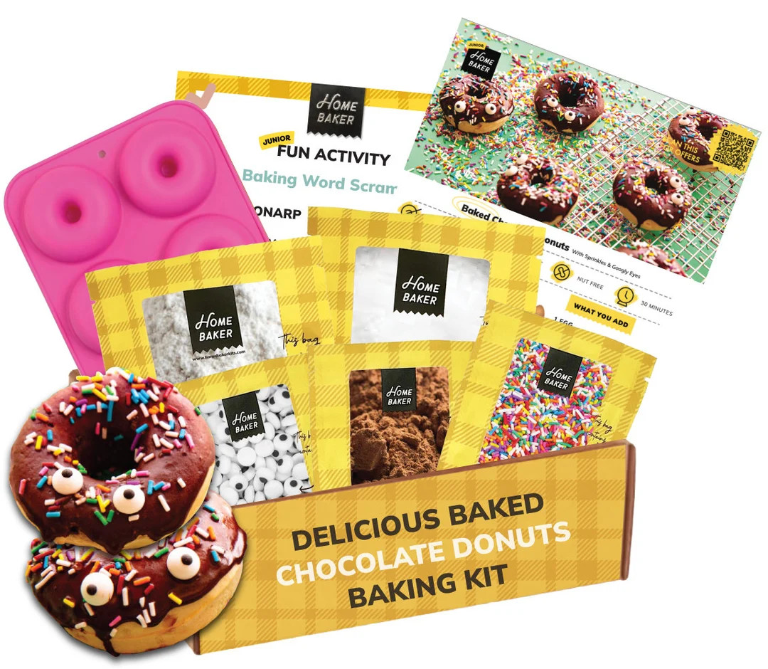 Chocolate Donut Baking Kit With Sprinkles and Cute Eyes Perfect Gift for Kids of All Ages - Etsy | Etsy (US)