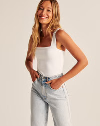 Double-Layered Seamless Squareneck Bodysuit | Abercrombie & Fitch (US)