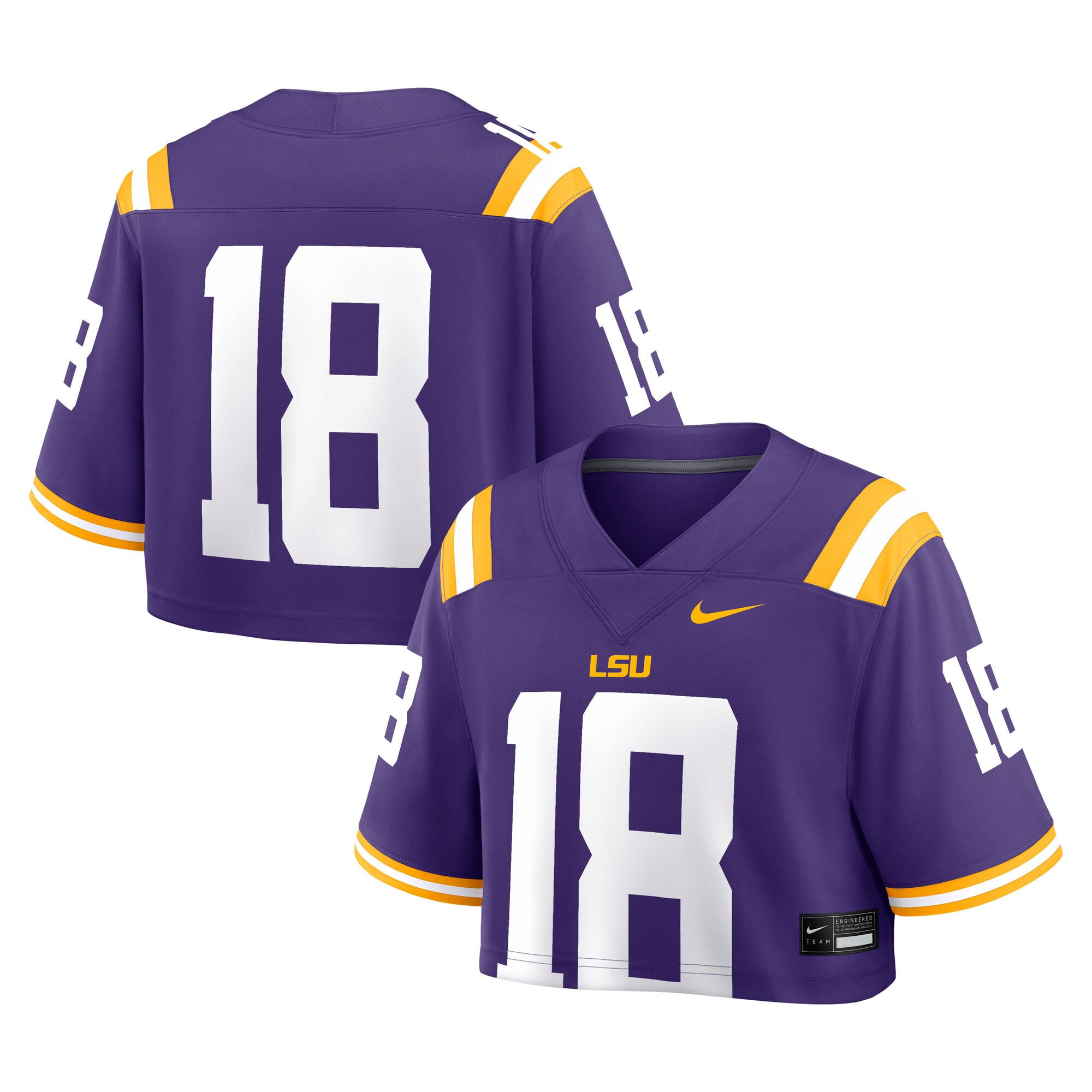Women's Nike Purple LSU Tigers Game Crop Top Jersey | Fanatics