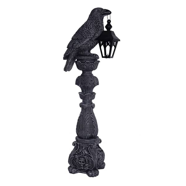Midnight Shadows Crow Lamp Post, 50" | At Home