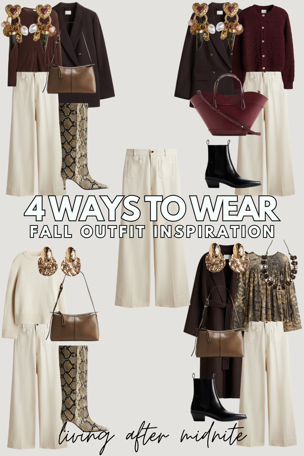 4 Ways to wear white pants during the fall, fall capsule wardrobe, fall 2025 outfits, fall 2025 fashion trends, fall outfit inspo, 2025 fall fashion trends, fall outfits women, fall outfits, autumn outfits, autumn fits, fall outfits 2025, casual fall outfits, casual fall outfits, fall fashion outfits 

 #LTKSeasonal #LTKFindsUnder100 #LTKStyleTip
