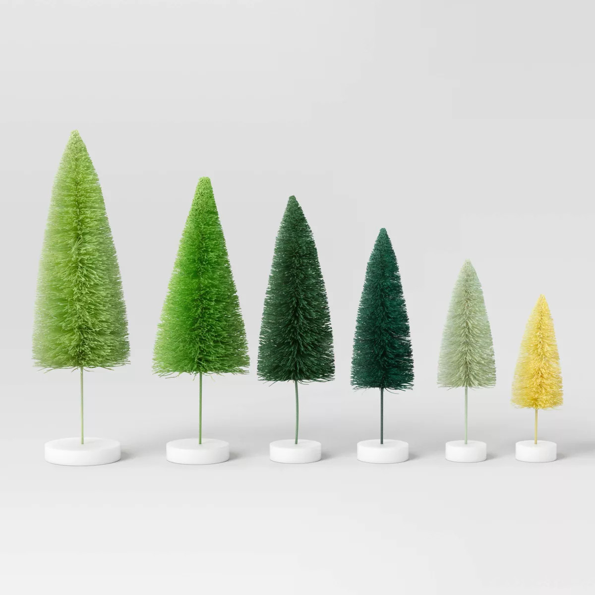 6pc Sisal Christmas Bottle Brush Tree Set - Wondershop™ | Target
