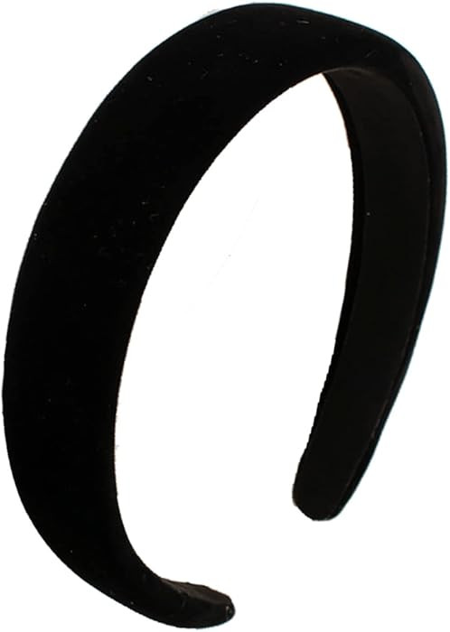 Black Velvet Padded Headbands for Women Fashion Non slip Comfortable Head Bands for Women (Black,... | Amazon (US)
