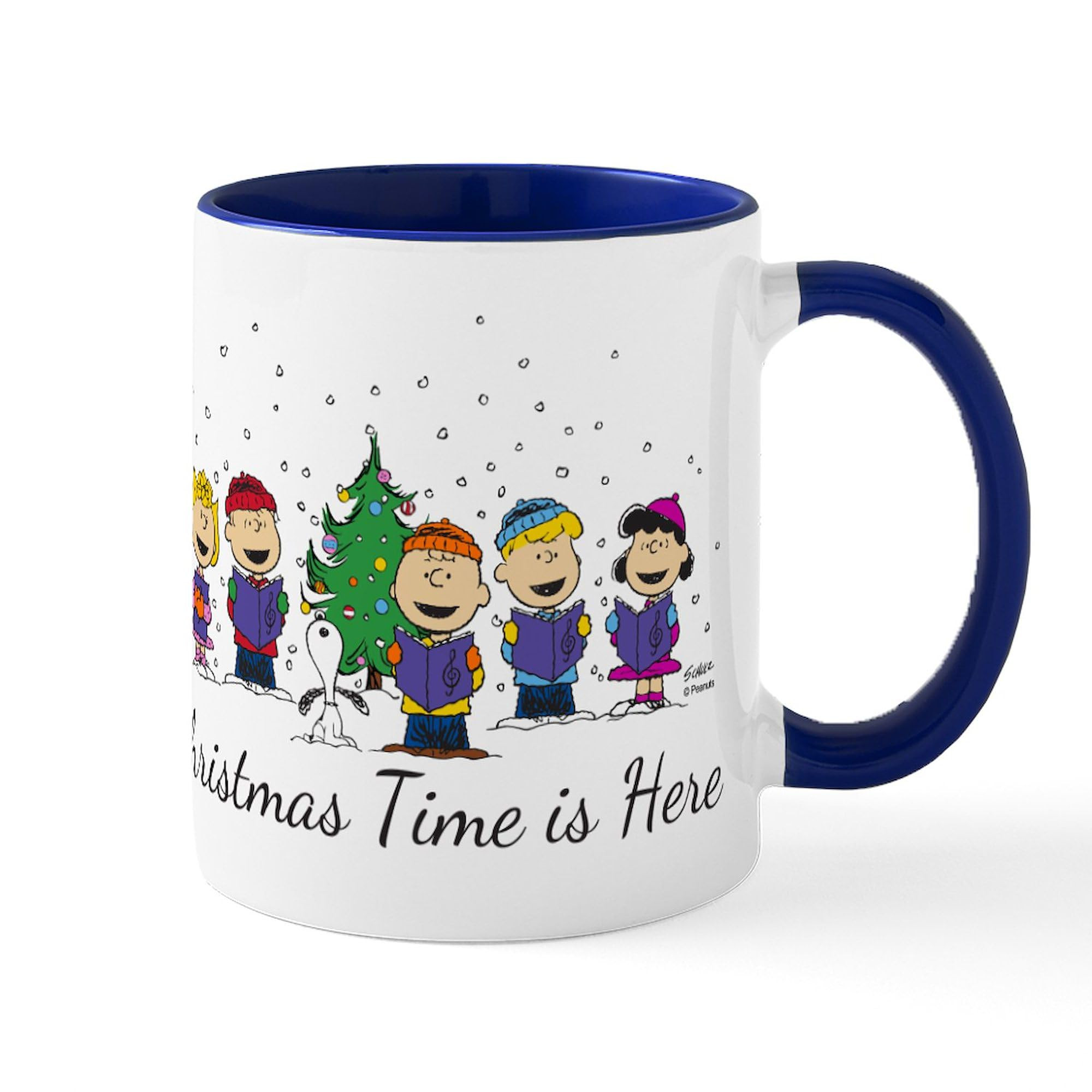 CafePress Peanuts Christmas Time Is Ceramic Mug 11 oz (325 ml) Ceramic Coffee Mug | Amazon (US)