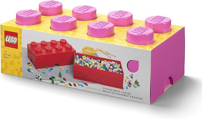 LEGO Bright Purple Storage Box Brick 8, 500×250×180mm | Amazon (US)