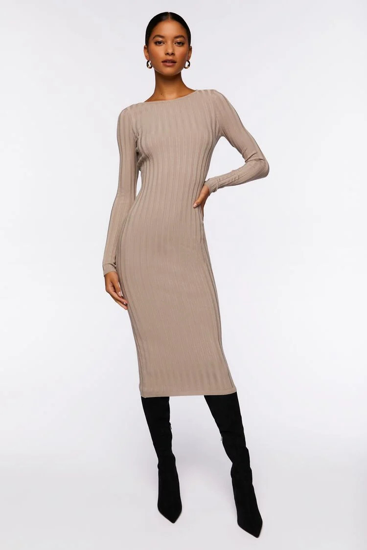 Long-Sleeve Midi Sweater Dress | Forever 21 | Forever 21 (US)