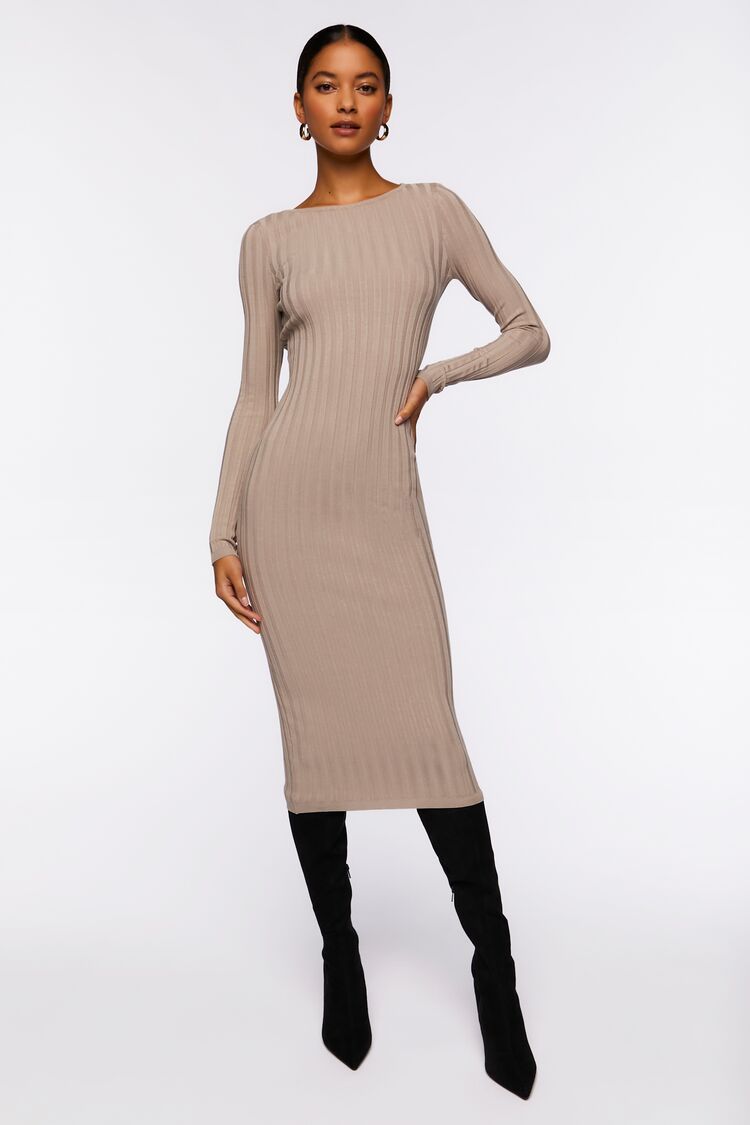 Long-Sleeve Midi Sweater Dress | Forever 21 (US)