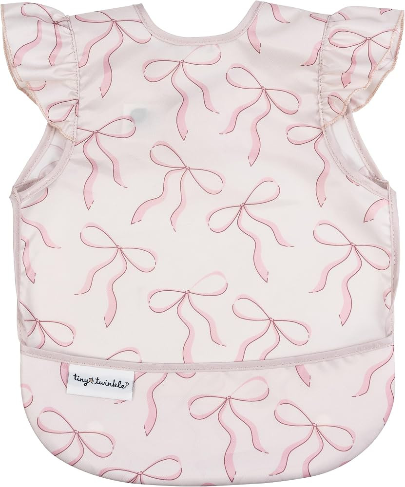 Tiny Twinkle Mess Proof Baby Bib for Girls | Waterproof Toddler Bib for Eating | Baby Apron for F... | Amazon (US)
