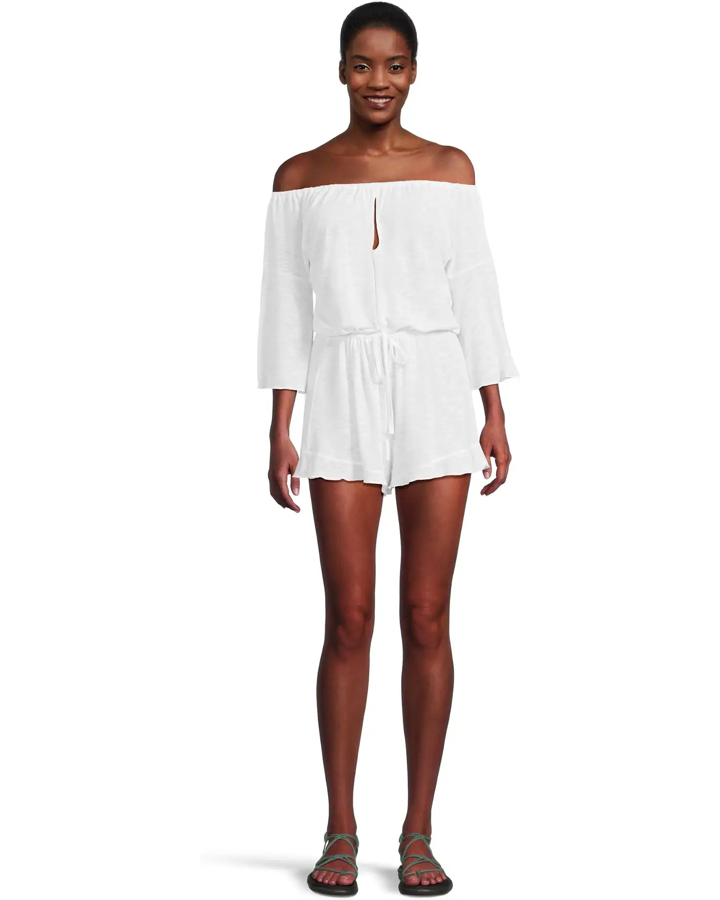 Breezy Basics Off The Shoulder Romper | Zappos