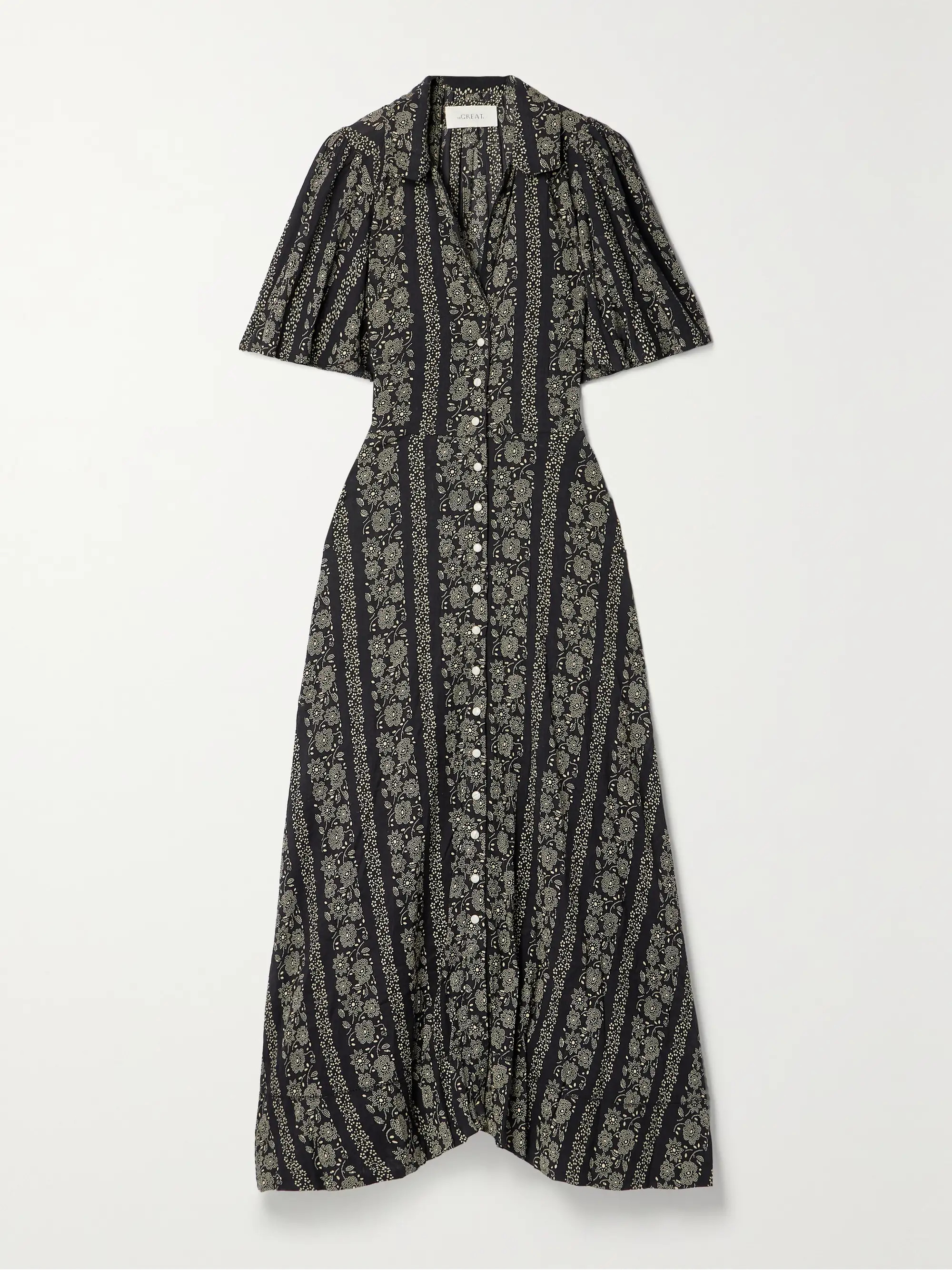 The Bridge floral-print cotton midi shirt dress | NET-A-PORTER (US)