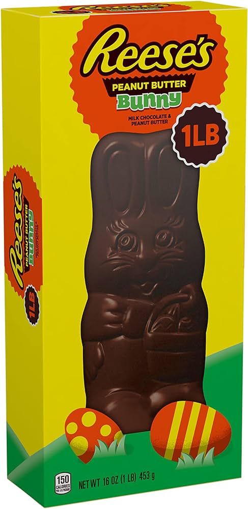 REESE'S BUNNY Milk Chocolate Peanut Butter, Easter Basket Easter Candy Gift Box, 1 lb | Amazon (US)