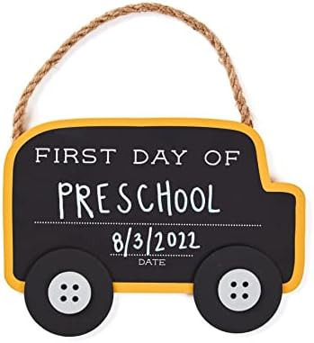 Mud Pie School Bus First Day of School Chalkboard Sign | Amazon (US)