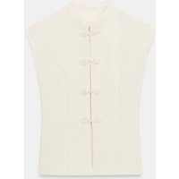 Zara - Stretch Frog Clasp Top - Light Yellow - M - Woman | Zara US