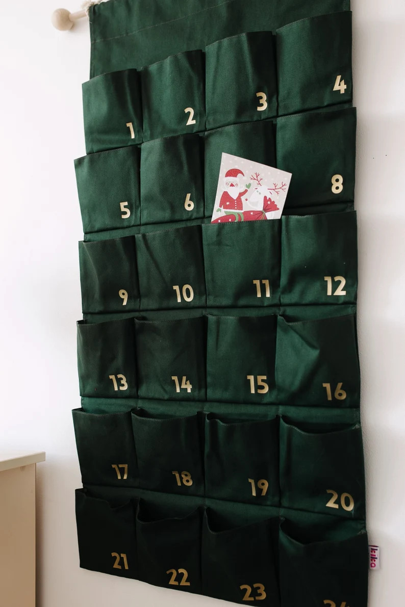 Advent Calendar for Kids Modern Personalized Fabric With - Etsy | Etsy (US)
