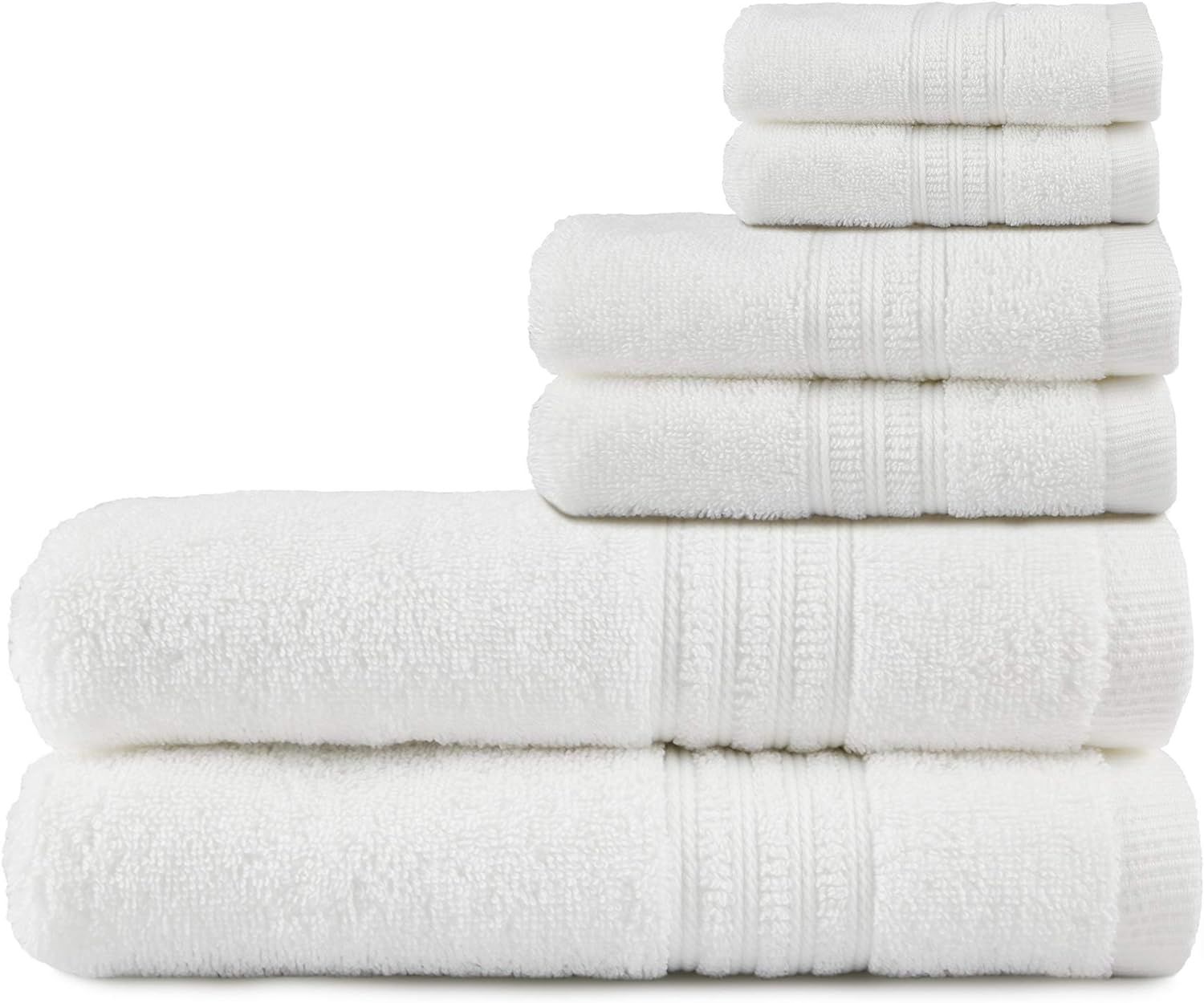 TRIDENT Soft and Plush 6 Piece Towel Set - Super Soft, Highly Absorbent, Hotel Luxury Bath Towels... | Amazon (US)