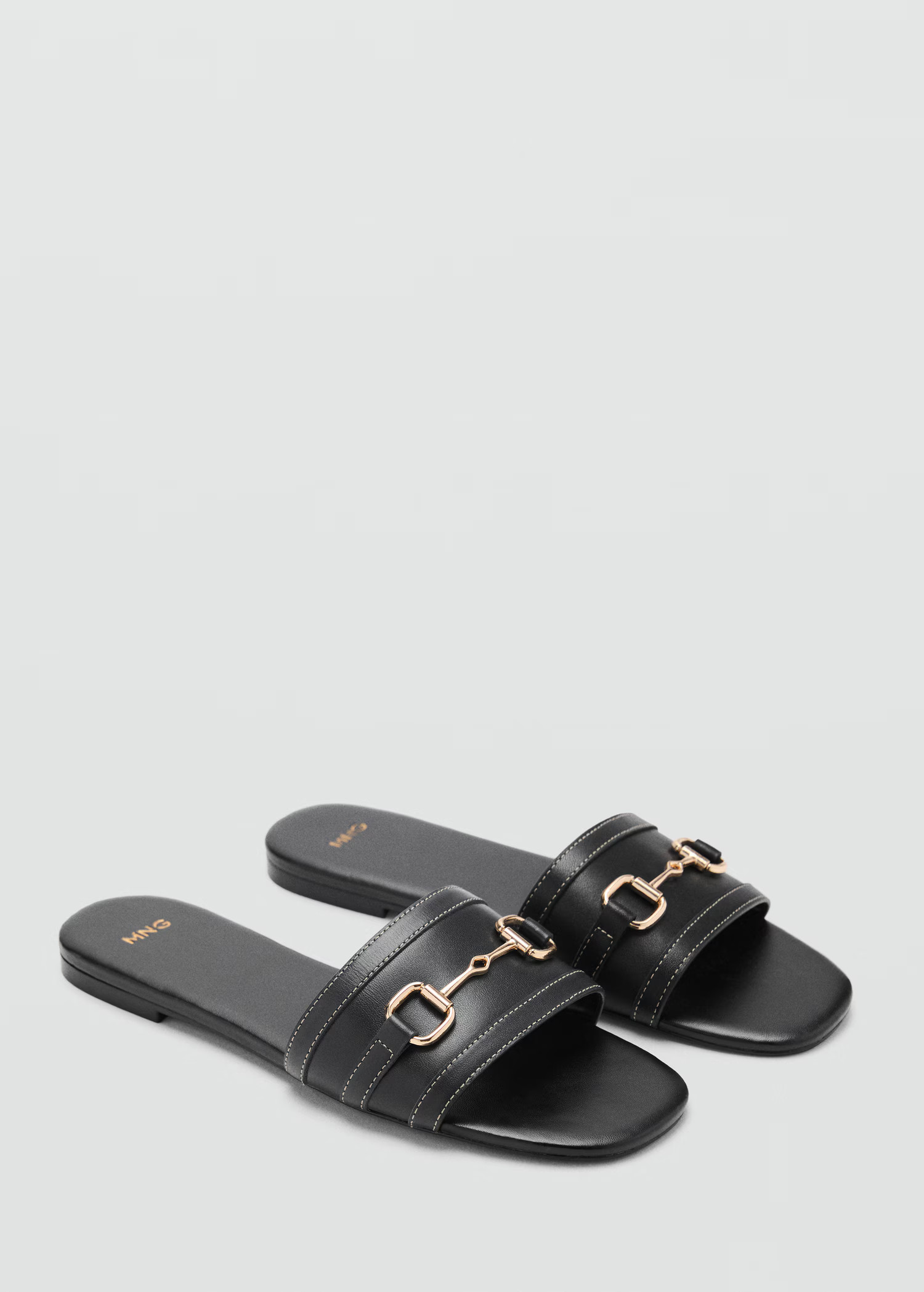 Buckle leather sandals - Women | MANGO United Kingdom | MANGO (UK)