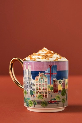 Holiday in the City Stoneware Mug | Anthropologie (US)