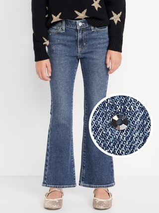 High-Waisted Studded Flare-Leg Jeans for Girls | Old Navy (CA)