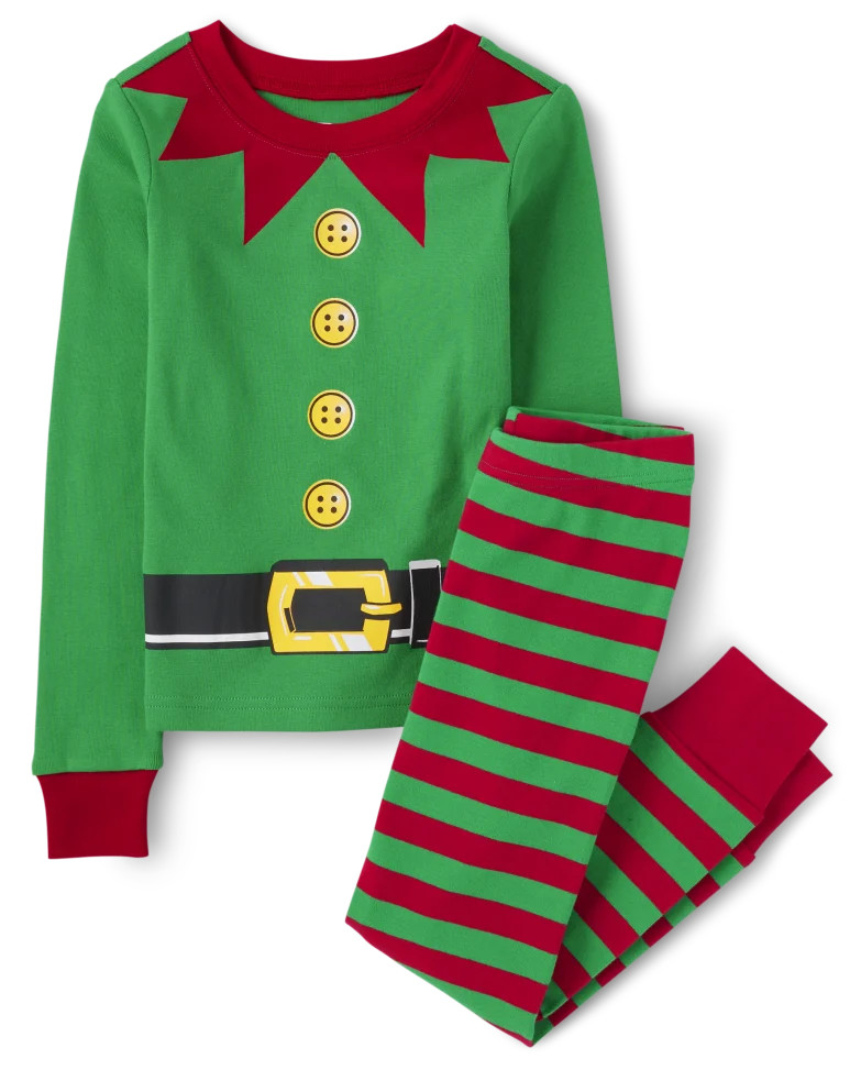Unisex Kids Elf Suit Snug Fit Cotton Pajamas - highland | The Children's Place