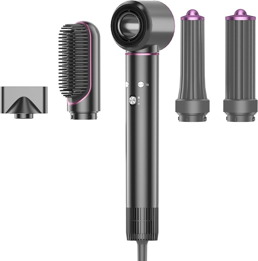 Hair Dryer Brush 5 in 1 110,000 RPM High-Speed Frizz-Free Blow Dryer for Fast Drying, Curling Vol... | Amazon (US)
