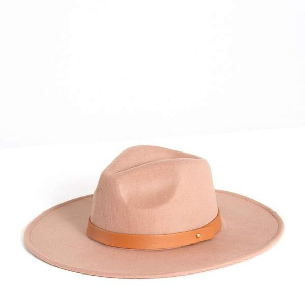 Wide Brim Felt Hat for Women in Khaki | Glik's