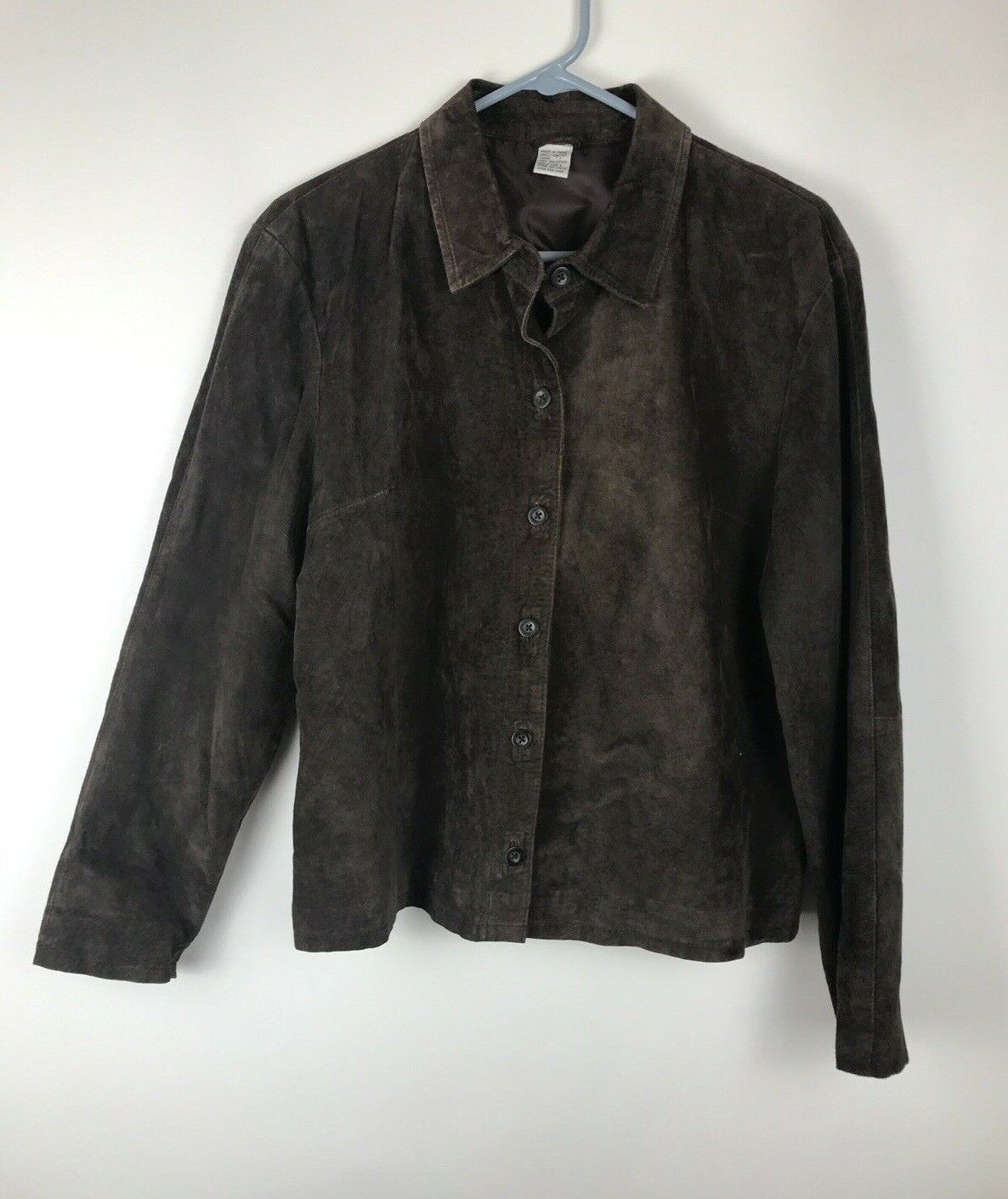 Vintage Women’s Size Large Genuine Suede Leather Jacket  Dark Brown Lined   | eBay | eBay US