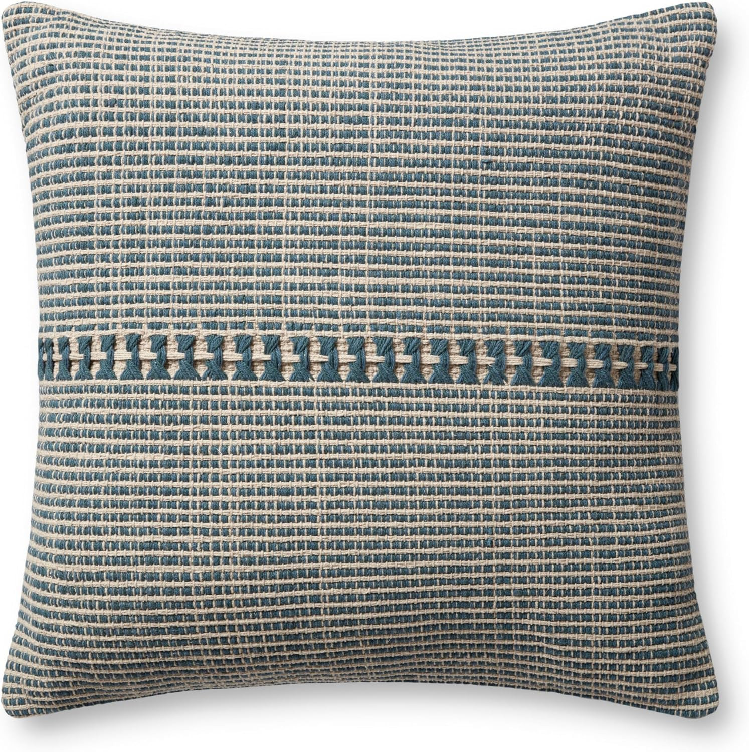 Loloi Chris Loves Julia Harvey Collection PCJ0018 Blue/Natural 22'' x 22'' Cover w/Poly Pillow | Amazon (US)