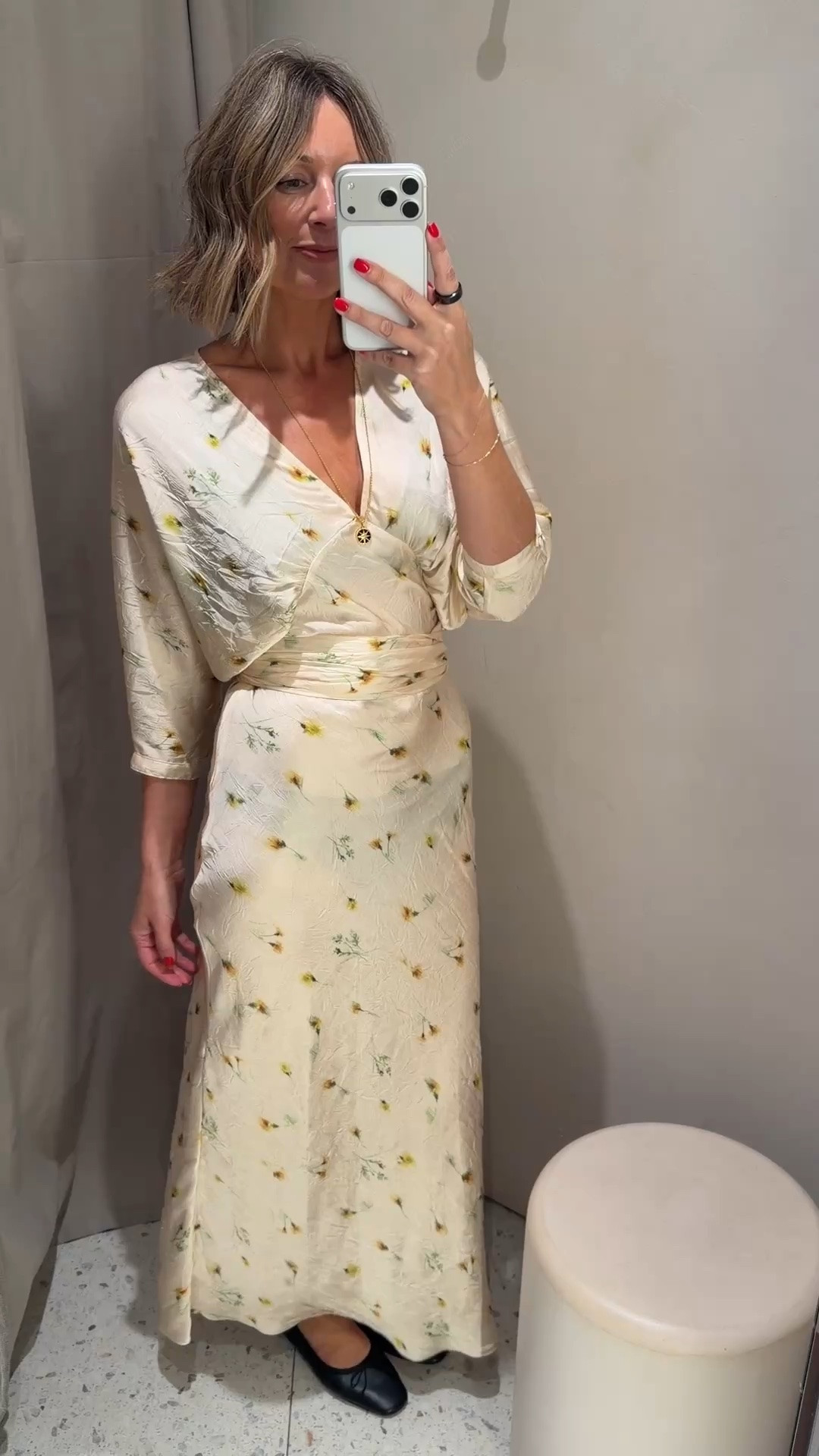 Gorgeous new in Zara dress 💛

Zara satin floral midi dress, Zara wildflower print dress, Zara v neck wrap dress, Zara puff sleeve dress, Zara tie waist dress, Zara wedding guest dress, ivory floral satin dress, ditsy floral dress, romantic silhouette dress, gold star pendant necklace, layered gold jewelry, black block heels, wedding guest outfit, occasion dressing, garden party dress, feminine florals, quiet luxury, elevated basics, ltkstyletip, ltkseasonal, ltkwedding, ltkfindsunder100, outfit inspo, capsule wardrobe essentials

#LTKsummer #LTKwedding #LTKdresses