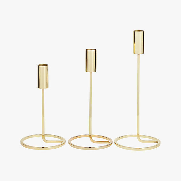 3-piece roundabout taper candle holder set | CB2