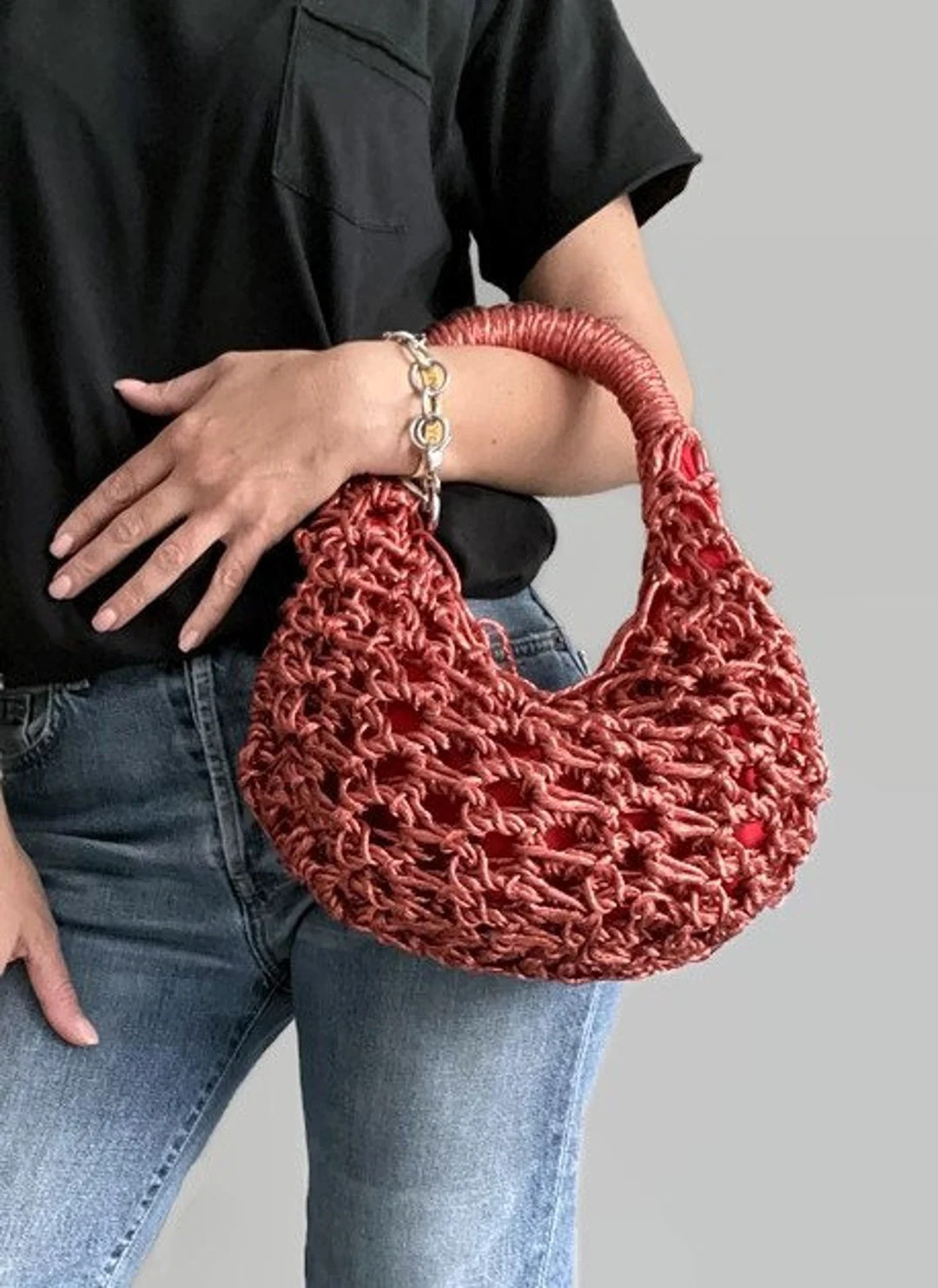 CROCHET PATTERN Merilyn Bag Crochet Bag Pattern Wool Bag Crochet Purse Woman Bag Shopping Bag Sum... | Etsy (US)