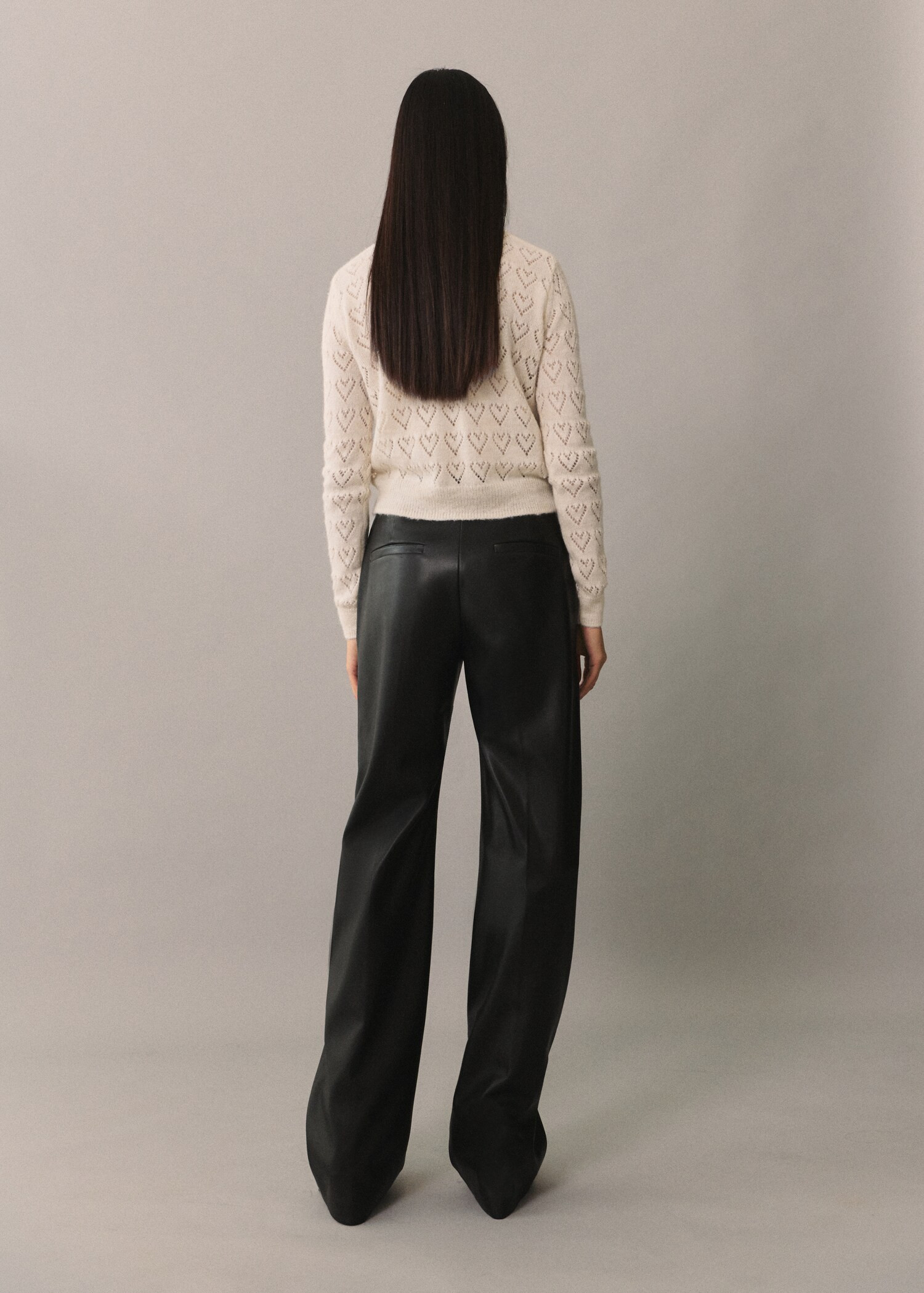 Sweater with openwork heart details | MANGO (US)