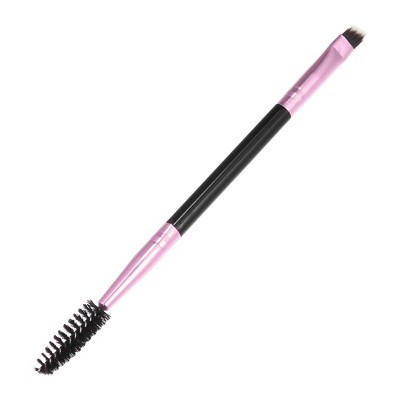 Unique Bargains Soft Double Sided Angled Eyebrow Brush Eyelash Extension Brush for Women Eye Makeup Pink Black 1pcs | Target