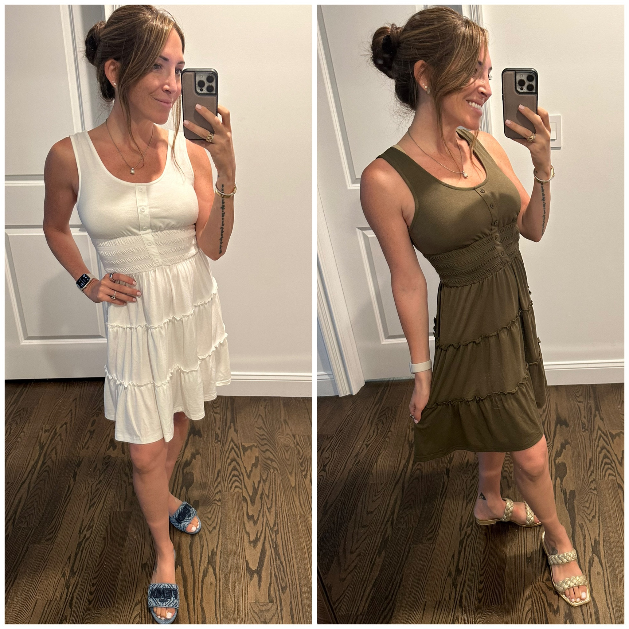 Same dress, two different colors. Amazingly comfy summer dress. Light weight and soft with a little stretch to it. So flattering! 

#LTKFindsUnder50 #LTKSeasonal #LTKStyleTip