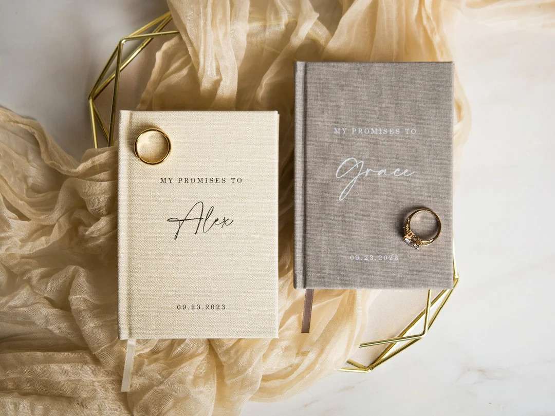 2 Vow Books Promises  Hard Cover Wedding Ceremony Vow - Etsy | Etsy (US)