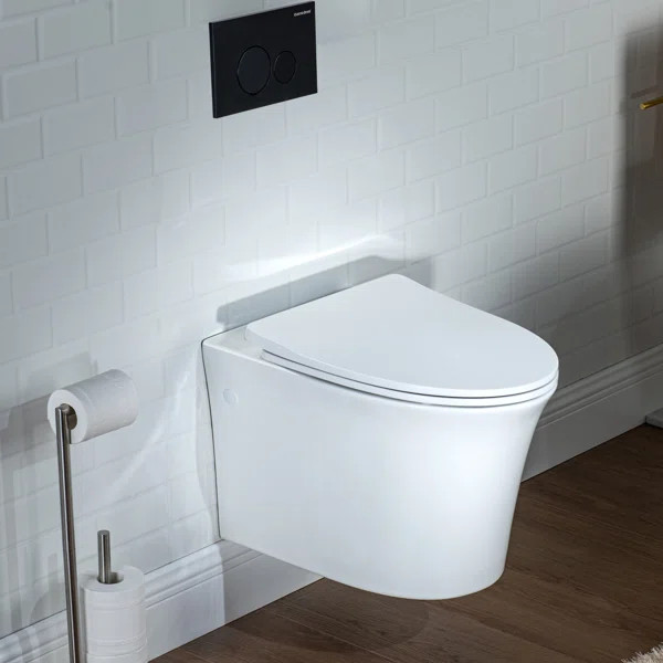 Casta Diva 0.8 Gallons GPF Elongated Wall Mounted Wall Hung Toilets (Seat Included) | Wayfair North America
