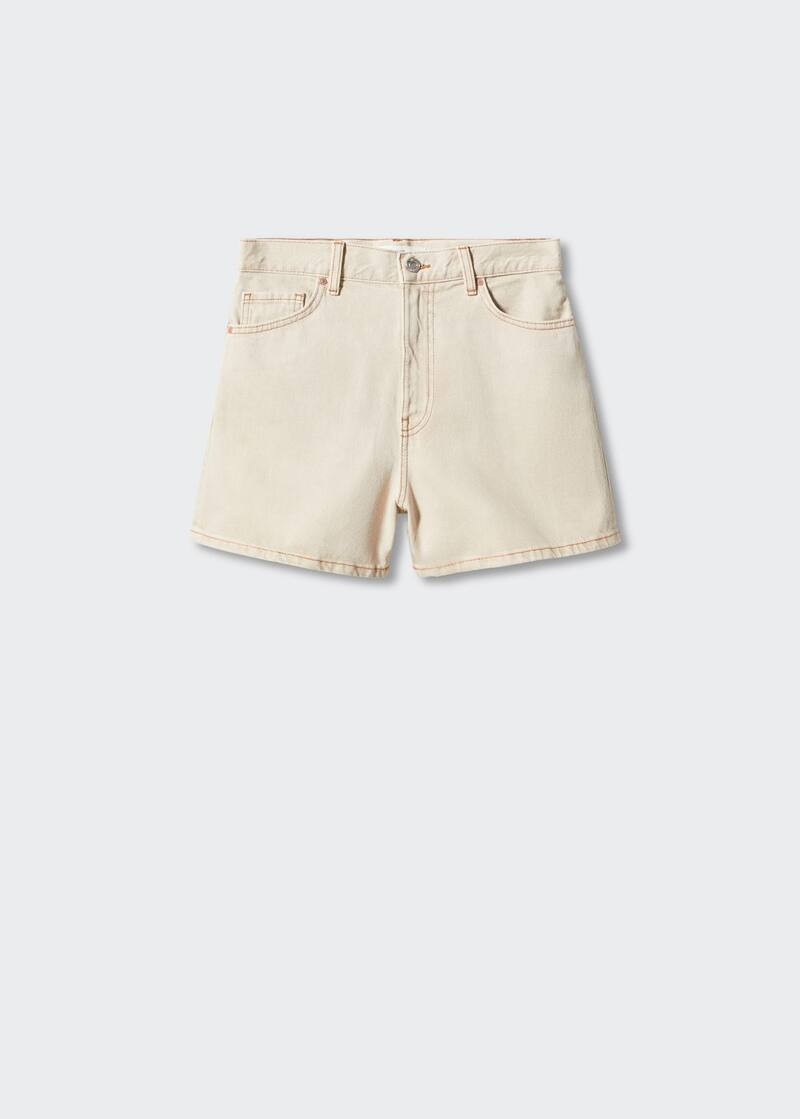 High-waist denim shorts | MANGO (US)