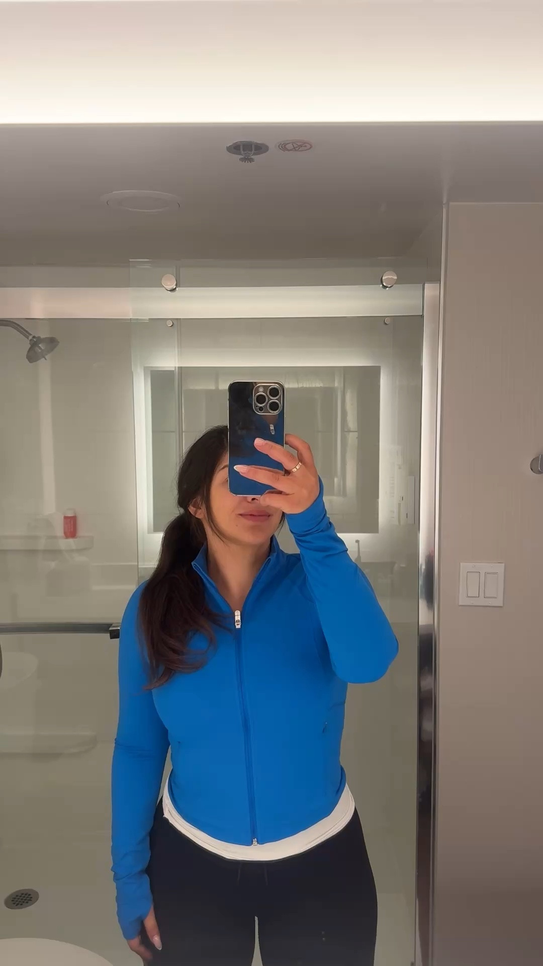 This beautiful blue buttery soft crop jacket is everything!!! I am obsessed with the color & it comes in so many different styles!! Most of which are on sale today!!! 10/10 recommend!!! #athleisure 

#LTKootd #LTKActive #LTKSaleAlert