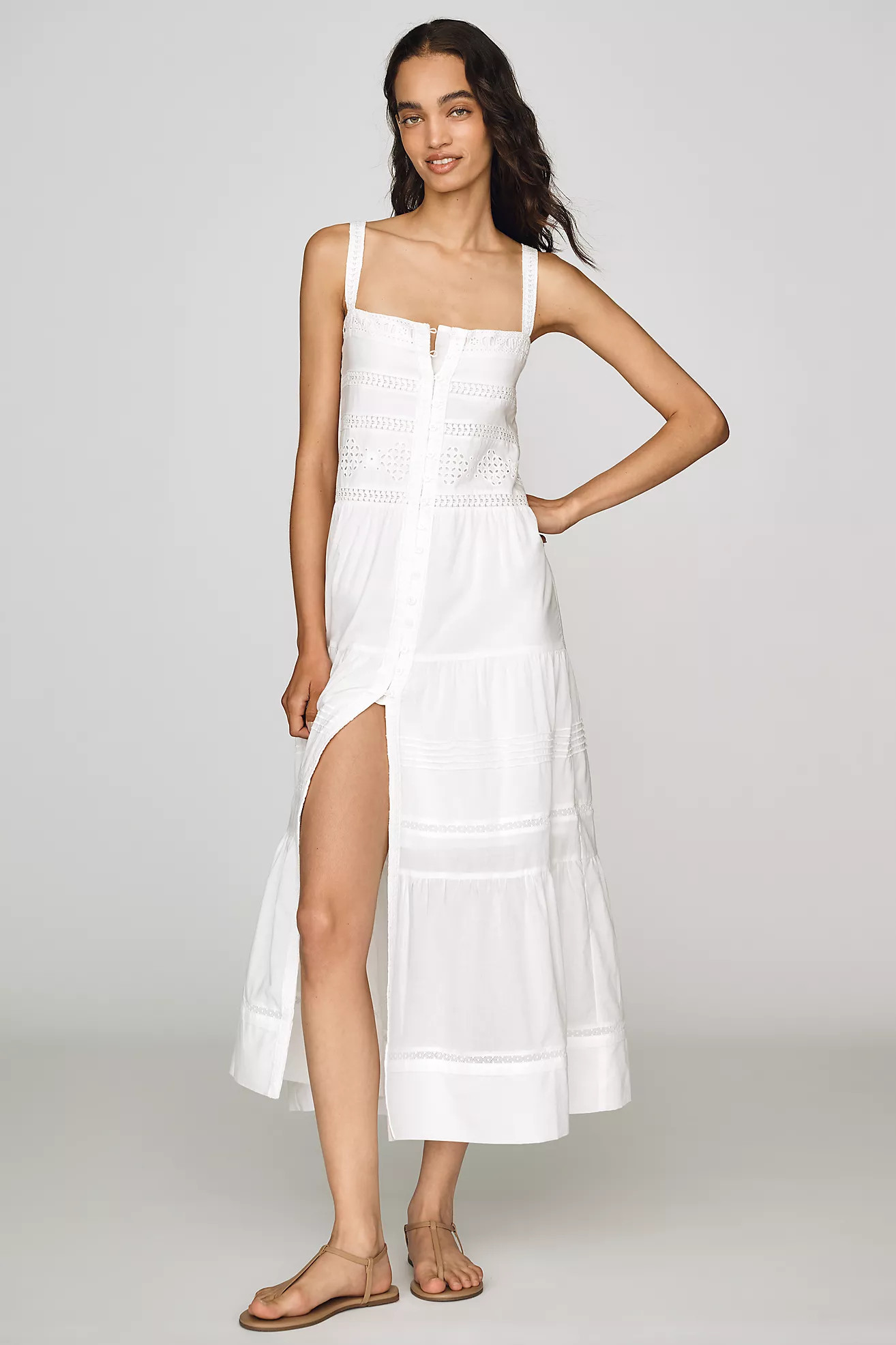RAISONNEL 100% Cotton Tiered Midi Dress | Anthropologie (US)