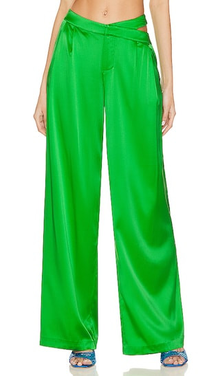 Zarri Silk Pant in Kelly Green | Revolve Clothing (Global)