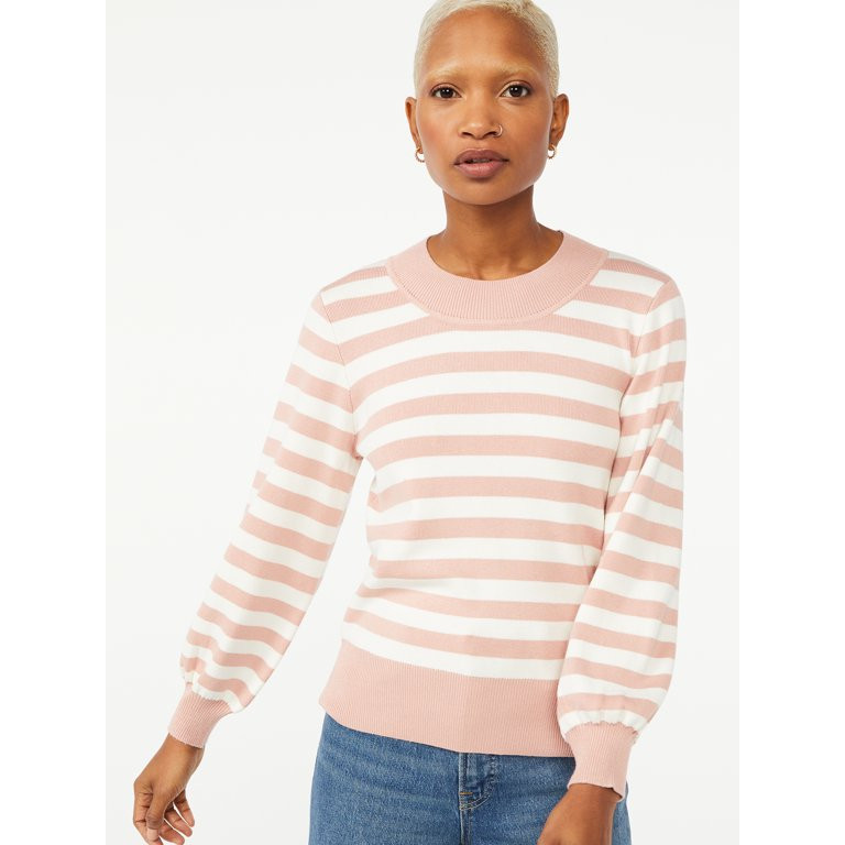 Free Assembly Women's Bubble Sleeve Sweater | Walmart (US)