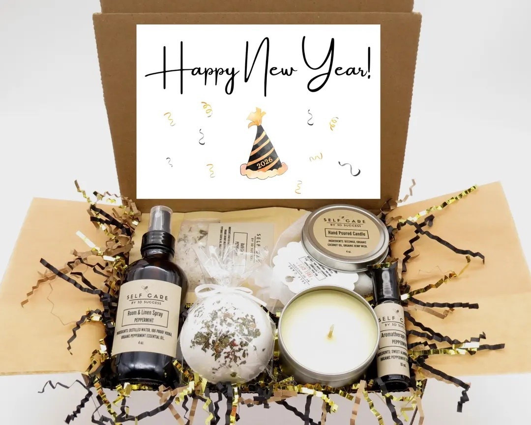 Start the New Year with a moment of pure relaxation with this 2026 New Year Spa Gift Box. Packed with natural, handcrafted treats like beeswax, organic essential oils, Dead Sea and Himalayan salts, kaolin clay, and soothing coconut milk powder, it’s a luxurious way to indulge in clean self-care. Finished with a personalized note and elegant gold crinkle, this spa set makes a thoughtful gift or a special treat for yourself—free from parabens, sulfates, artificial fragrances, and animal testing.

#LTKbeauty #LTKgiftideas #SelfCare #NaturalSkincare #SpaDayAtHome #EtsyFinds #CleanBeauty #HandmadeGifts #NewYearSelfCare

#LTKGiftGuide #LTKHoliday #LTKselfcare