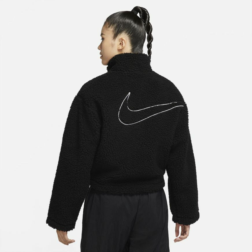 Nike DM1764-010 Sportswear Swoosh Sherpa Women's Jacket Black  | eBay | eBay US