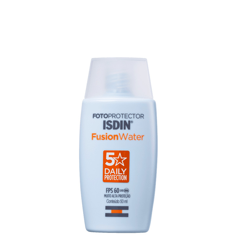 Protetor Solar Facial ISDIN Fotoprotector Fusion Water 5 Stars FPS 60 50ml | Beautybox (BR)