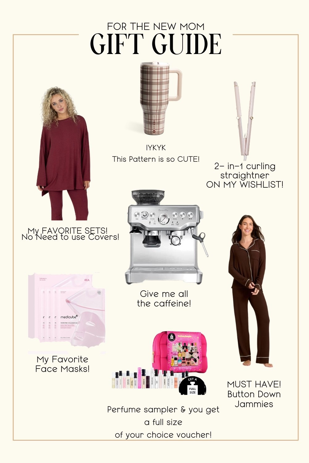 If you’re shopping for a new mama, these are the can’t-miss gifts she’ll actually use. From the Breville for her much-needed coffee fix, to cozy button-down jammies, self-care face masks, my favorite matching sets, and a soft everyday perfume… these are perfect for postpartum, breastfeeding, and those long newborn days. Mom focused to make her feel special too! 

Perfect for holiday gifting or treating yourself. 💛
Shop all my picks below ⤵️

#newmomgiftguide #giftideasformoms #postpartumessentials #babyshowergifts #ltkholiday #ltkgiftguide #momlifeessentials #breville #cozymomstyle

#LTKHoliday #LTKGiftGuide #LTKmomlife