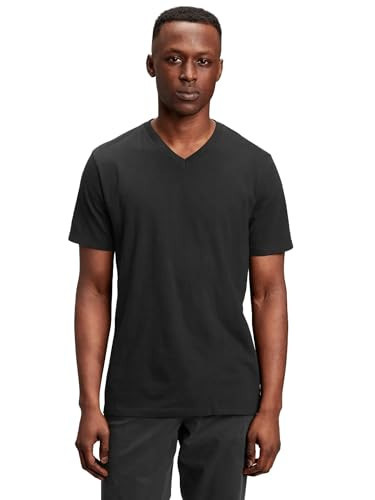 GAP Mens Classic V-Neck T-Shirt True Black | Amazon (US)
