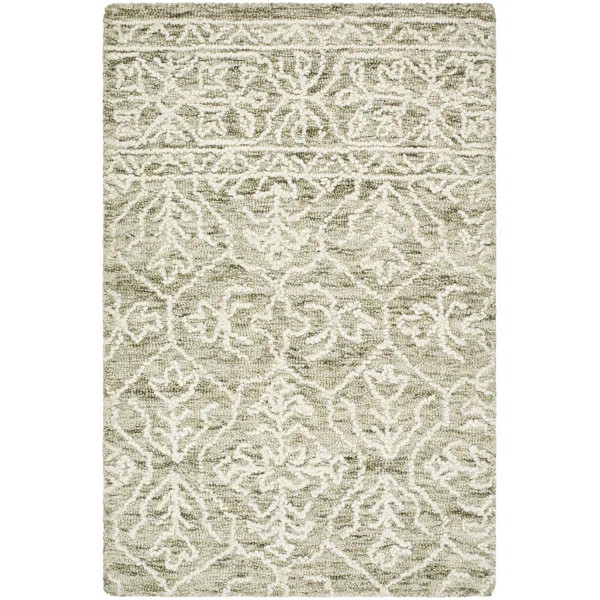 Hand Tufted Wool Damask Indoor Rug | Wayfair North America